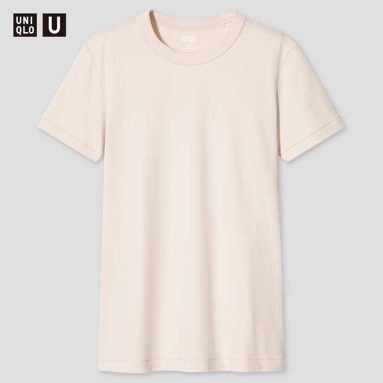 Uniqlo U Crew Neck (2021 Season) Tricko Damske Béžové | ILKYHN-856