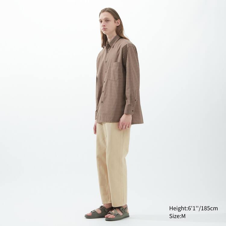 Uniqlo U Oversized Checked Bežná Kosele Panske Siva | FYLNUW-139