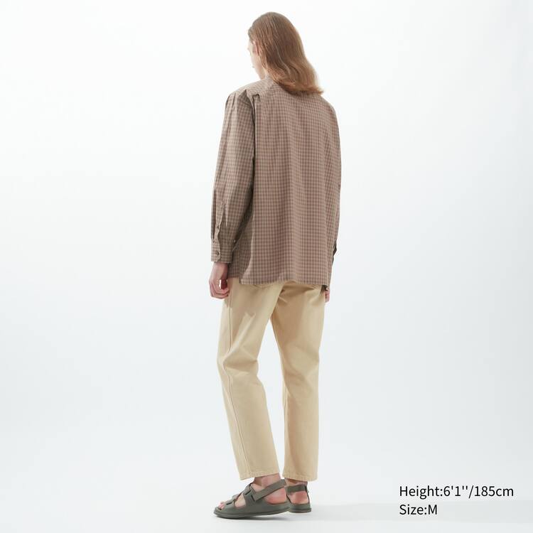 Uniqlo U Oversized Checked Bežná Kosele Panske Siva | FYLNUW-139