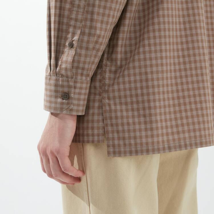 Uniqlo U Oversized Checked Bežná Kosele Panske Siva | FYLNUW-139