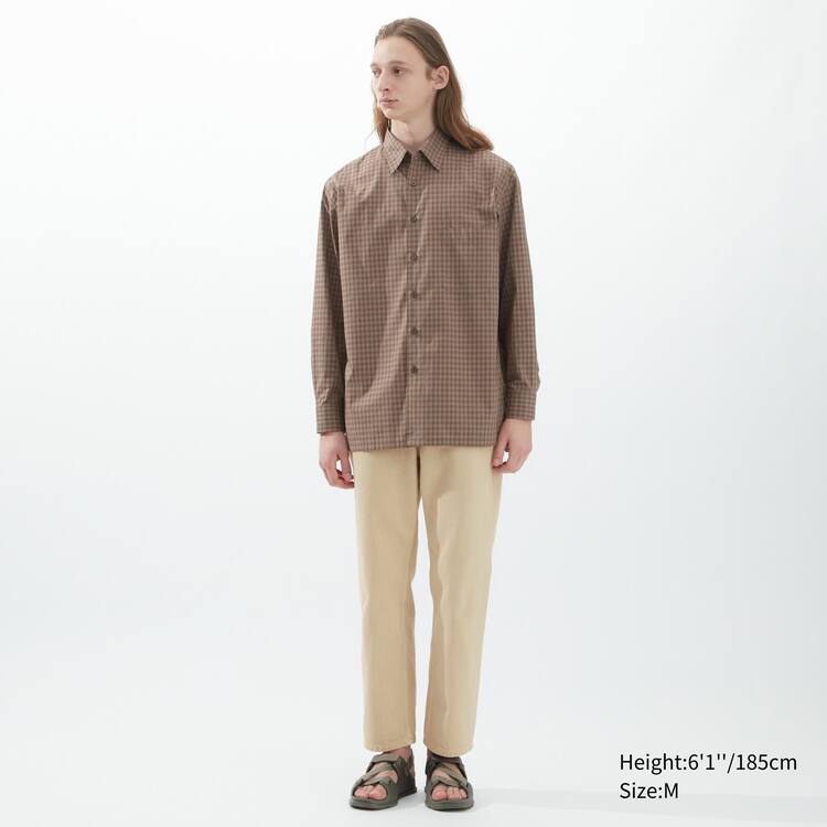 Uniqlo U Oversized Checked Bežná Kosele Panske Siva | FYLNUW-139