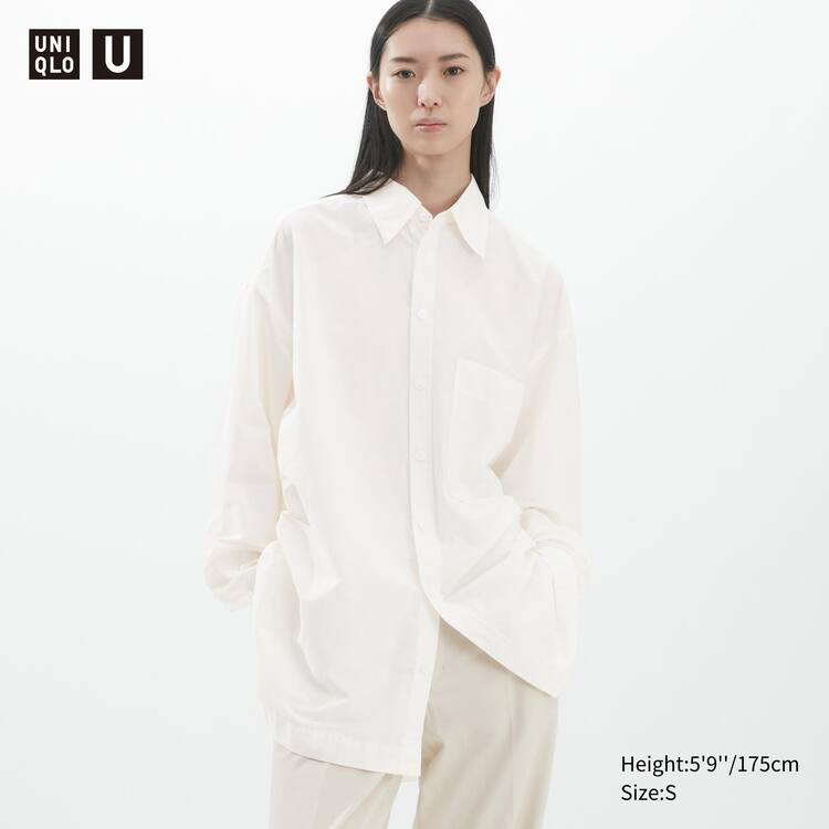 Uniqlo U Oversized Kosele Damske Biele | PNGJVD-582