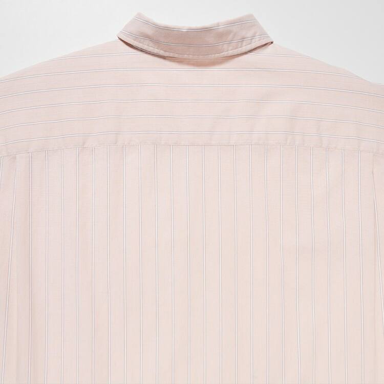 Uniqlo U Oversized Pruhované Bežná Kosele Panske Svetlo Oranžové | OUGFZP-807