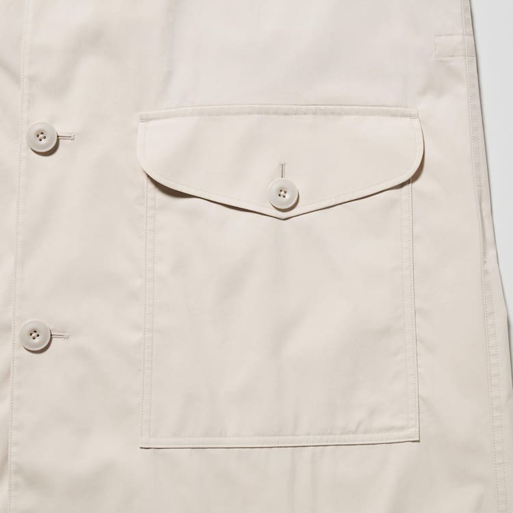 Uniqlo U Oversized Single Breasted Kabáty Panske Biele | FMLCPK-943