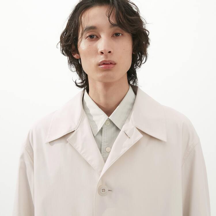 Uniqlo U Oversized Single Breasted Kabáty Panske Biele | FMLCPK-943