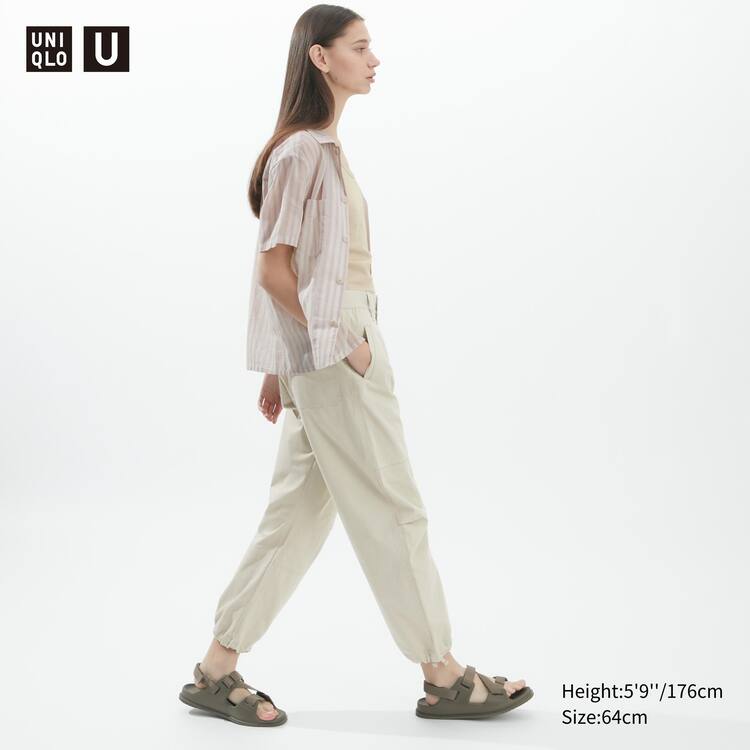 Uniqlo U Plisované Jogger Nohavice Damske Béžové | BSQCMU-723