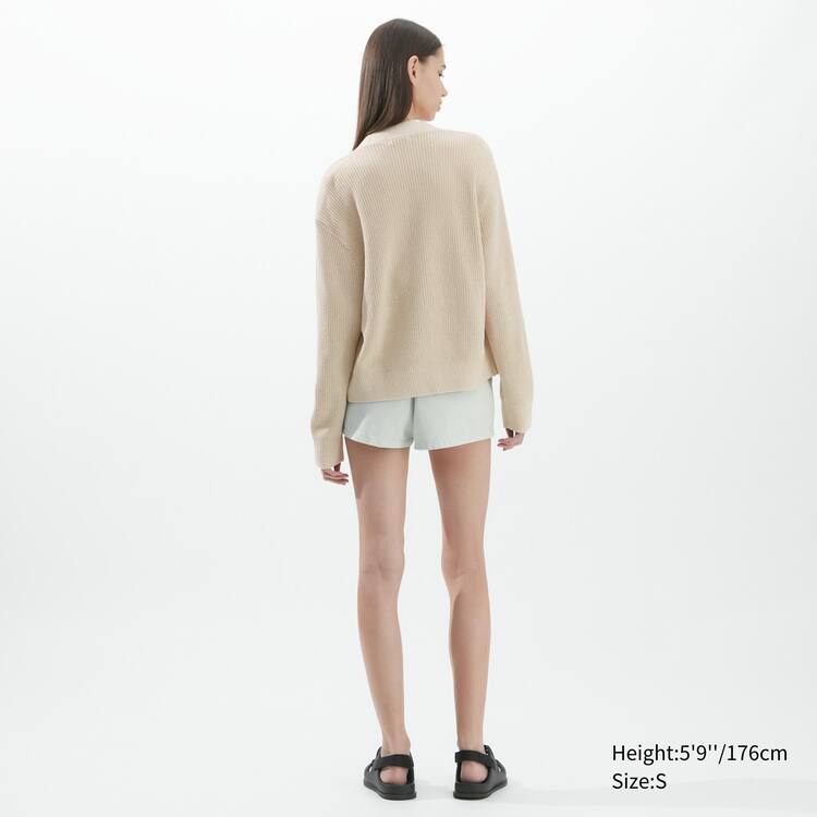 Uniqlo U Rebrovaný Kardigán Damske Béžové | NGTBAI-190