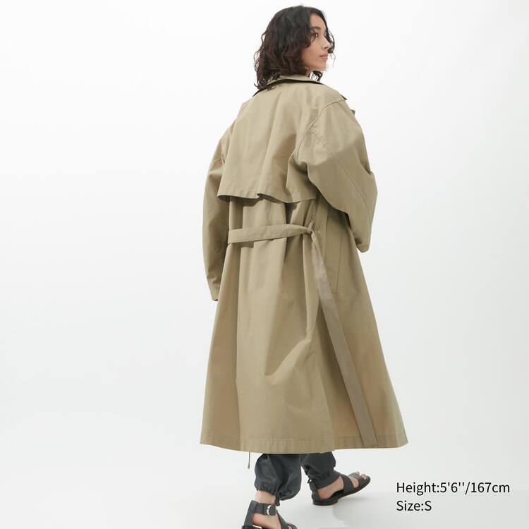 Uniqlo U S Kapucňou Long Kabáty Damske Hnedožltý | NBYMES-852