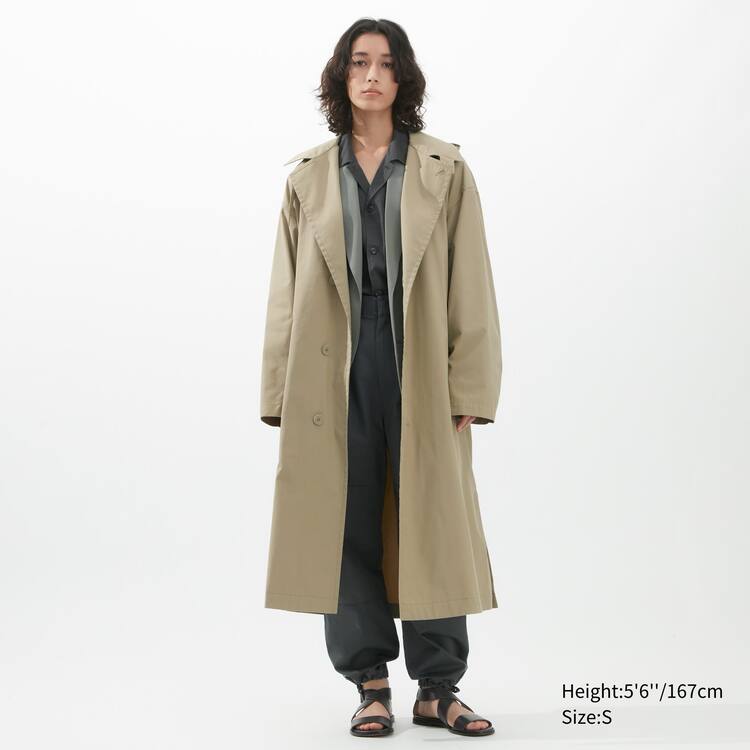 Uniqlo U S Kapucňou Long Kabáty Damske Hnedožltý | NBYMES-852