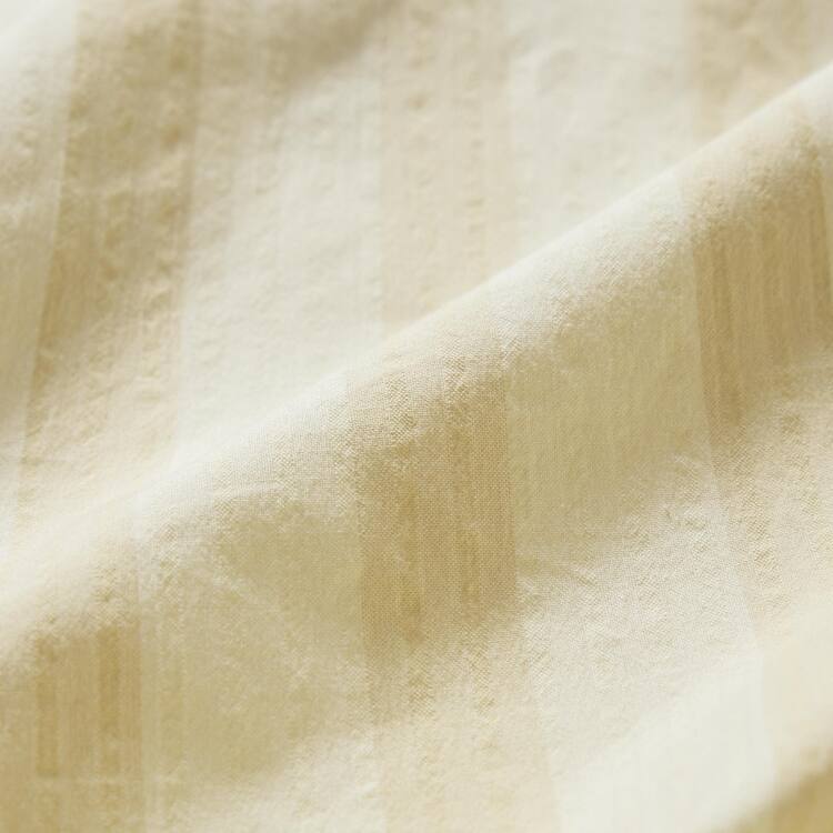 Uniqlo U Seersucker Bežná Pruhované Kratke Sleeved Kosele Panske Krém | NYQOUW-031