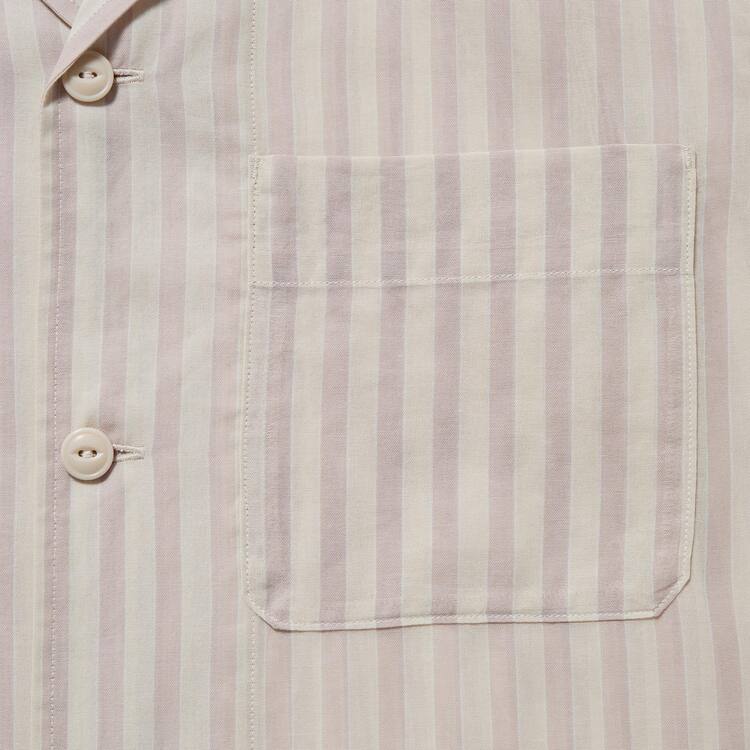 Uniqlo U Sheer Pruhované Kratke Sleeved Kosele Damske Ruzove | ZQMPDK-617