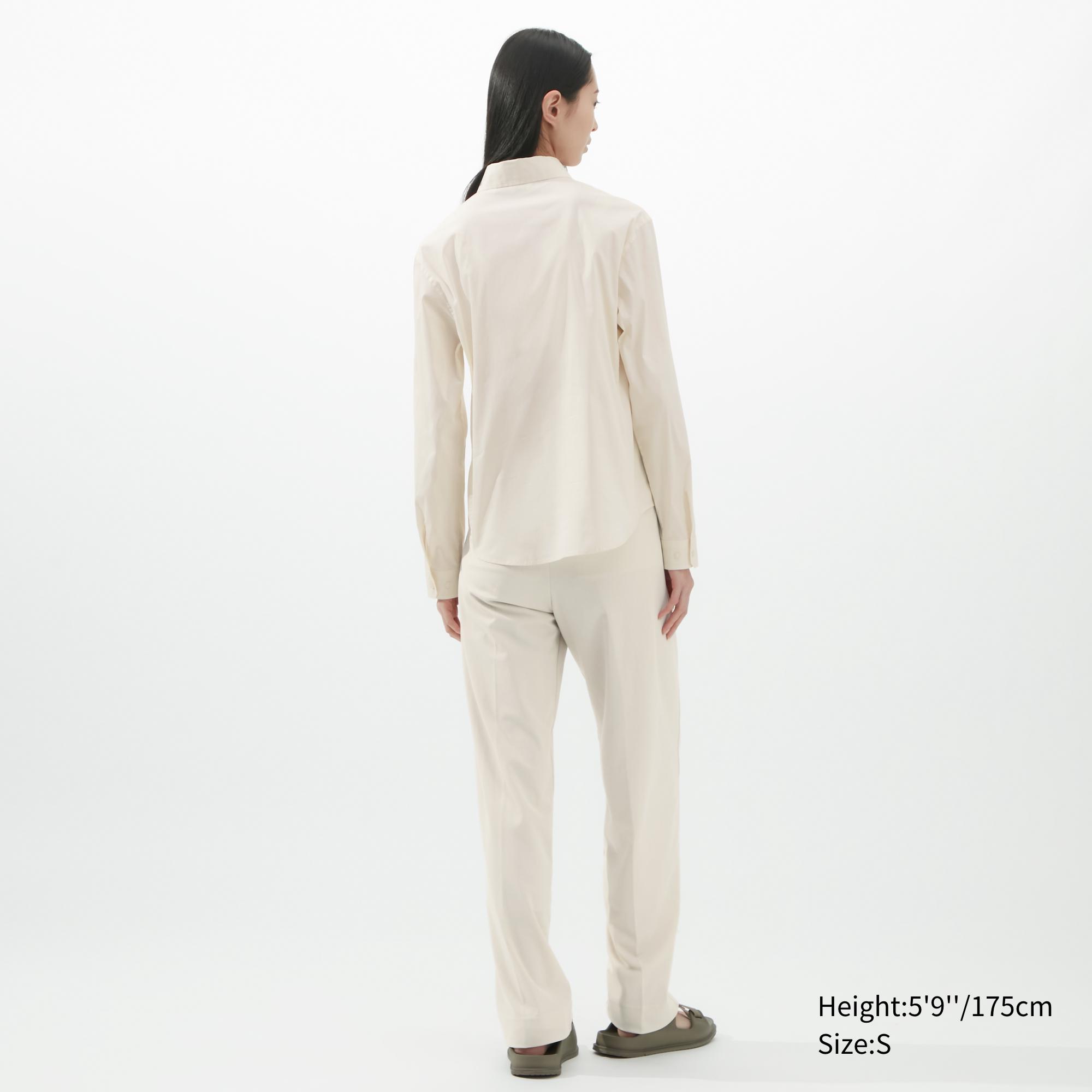 Uniqlo U Stretch Kosele Damske Biele | OFLPDN-482