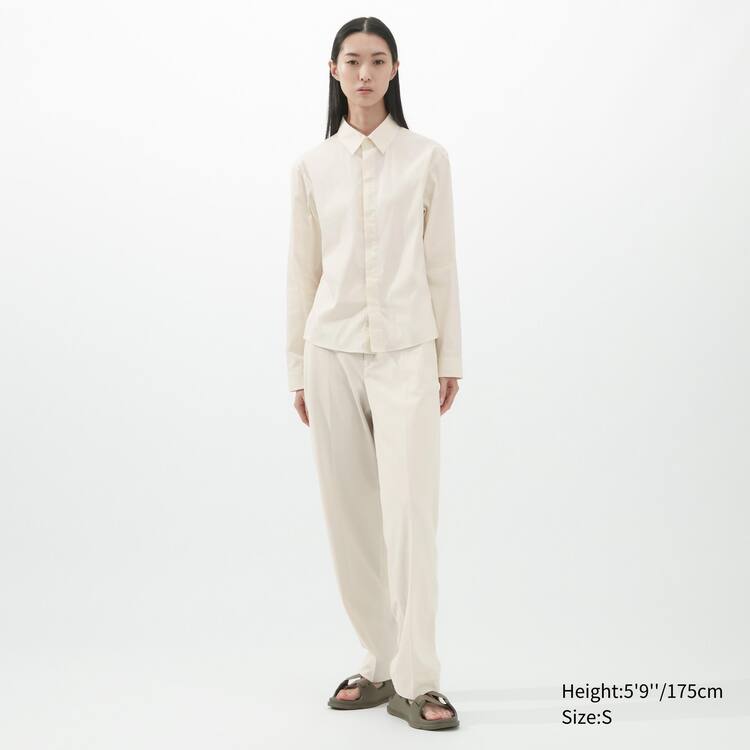 Uniqlo U Stretch Kosele Damske Biele | OFLPDN-482