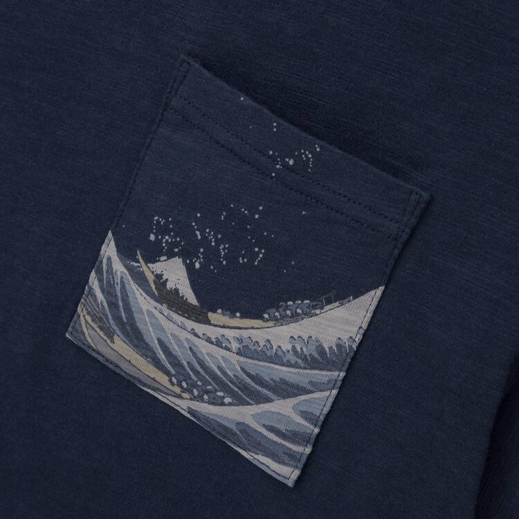 Uniqlo Ukiyo-e Archive Ut Grafika Tricko Panske Námornícka Modrá | CLDVNW-154