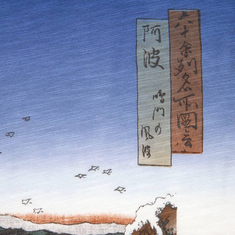 Uniqlo Ukiyo-e Archive Ut Grafika Tricko Panske Modre | PQBNEF-079
