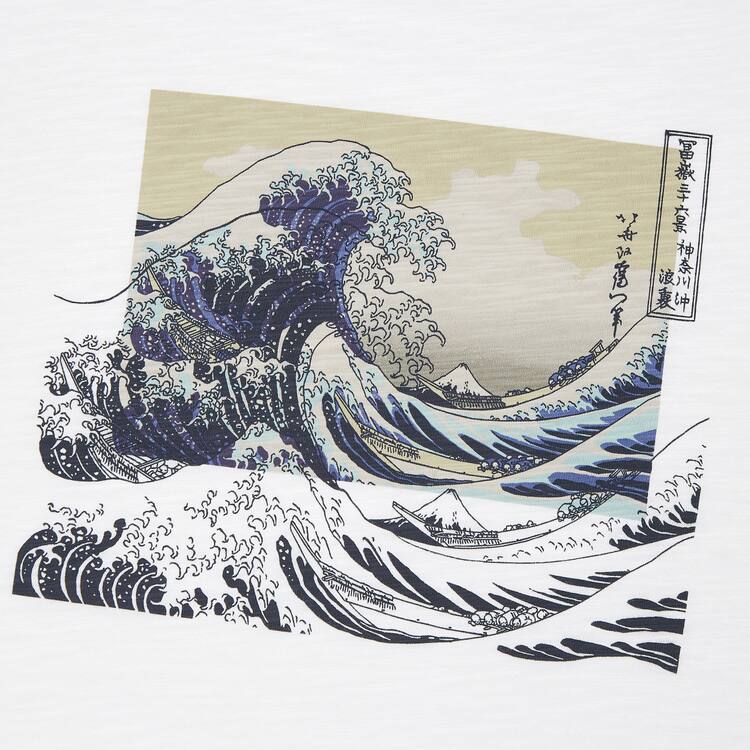 Uniqlo Ukiyo-e Masters Ut Grafika Tricko Panske Biele | QSXYOZ-138