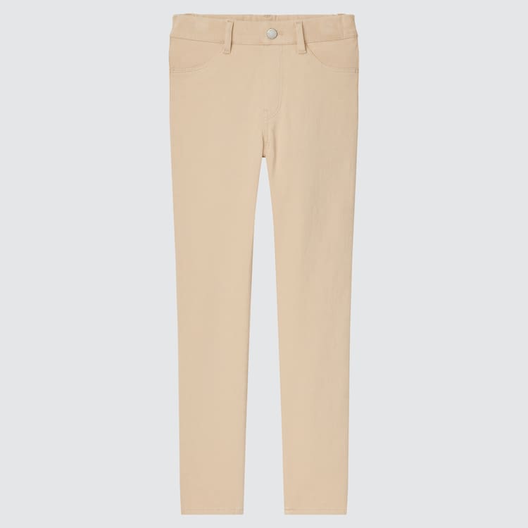 Uniqlo Ultra Stretch (2021 Season) Nohavice Detske Béžové | WHAJRS-706