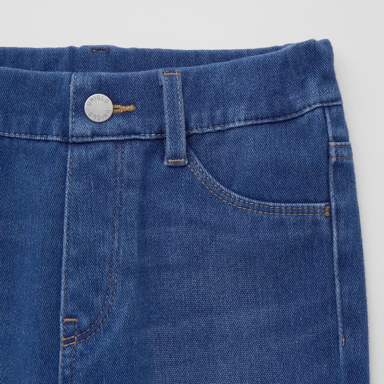 Uniqlo Ultra Stretch Denim (2021 Season) Nohavice Detske Modre | IRQVMS-517