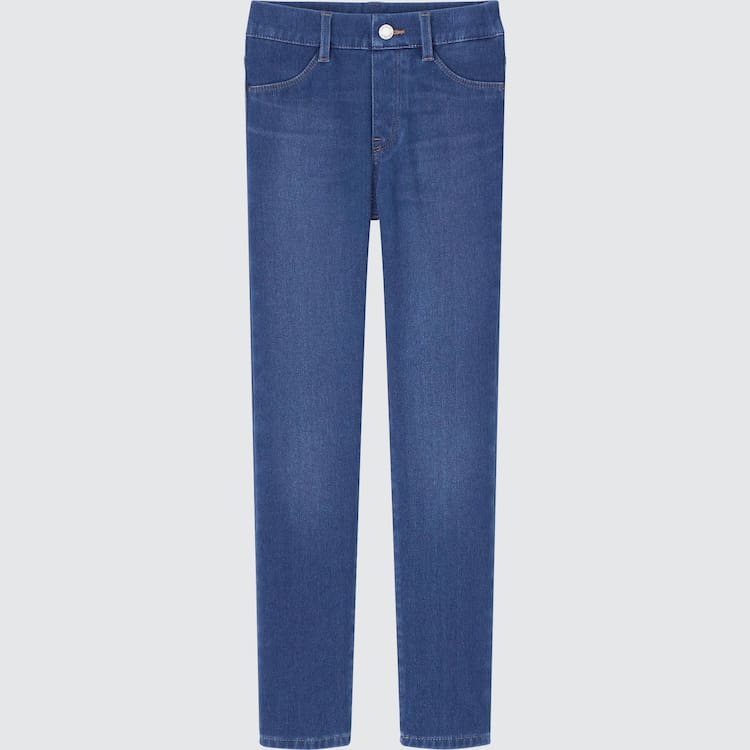 Uniqlo Ultra Stretch Denim (2021 Season) Nohavice Detske Modre | IRQVMS-517