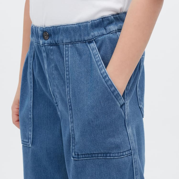 Uniqlo Ultra Stretch Denim Jogger Nohavice Detske Modre | CWRVIH-153