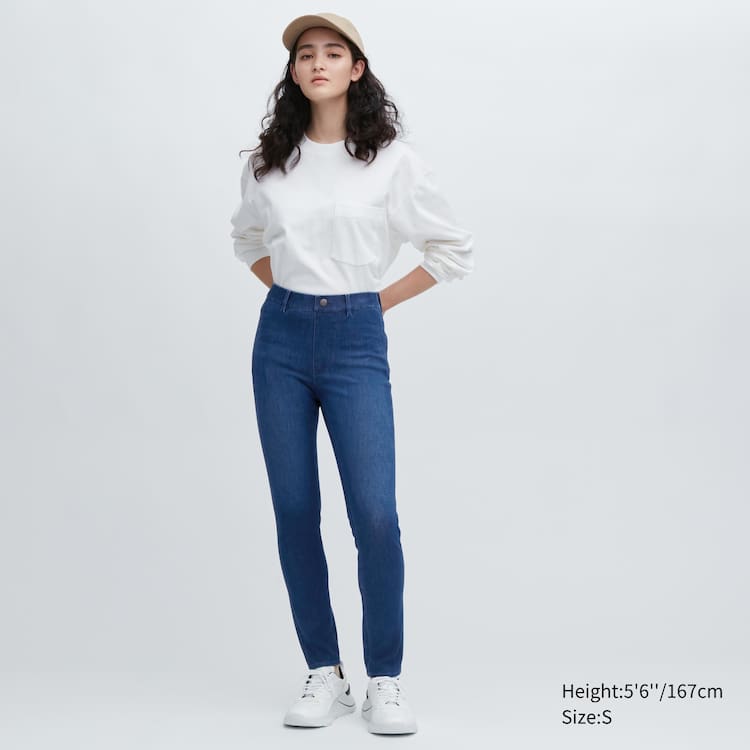Uniqlo Ultra Stretch Denim Nohavice Damske Modre | LAJUVE-270
