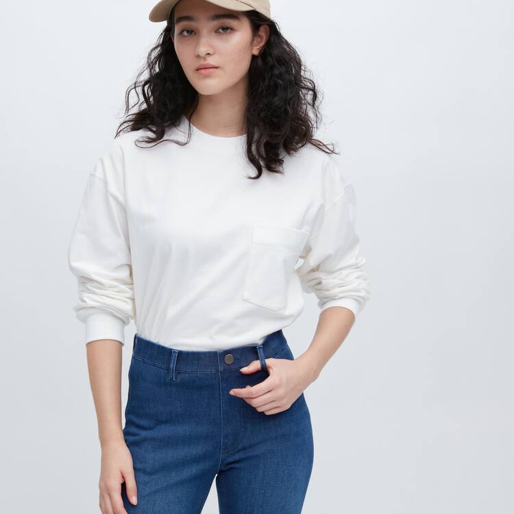Uniqlo Ultra Stretch Denim Nohavice Damske Modre | LAJUVE-270