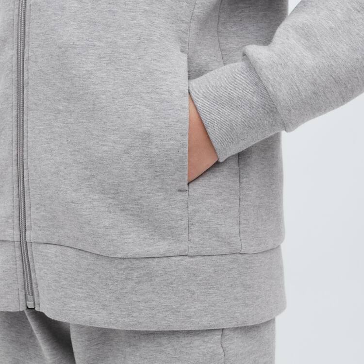 Uniqlo Ultra Stretch Dry Sweat Zipped Mikiny S Kapucňou Detske Siva | QWLGBY-134