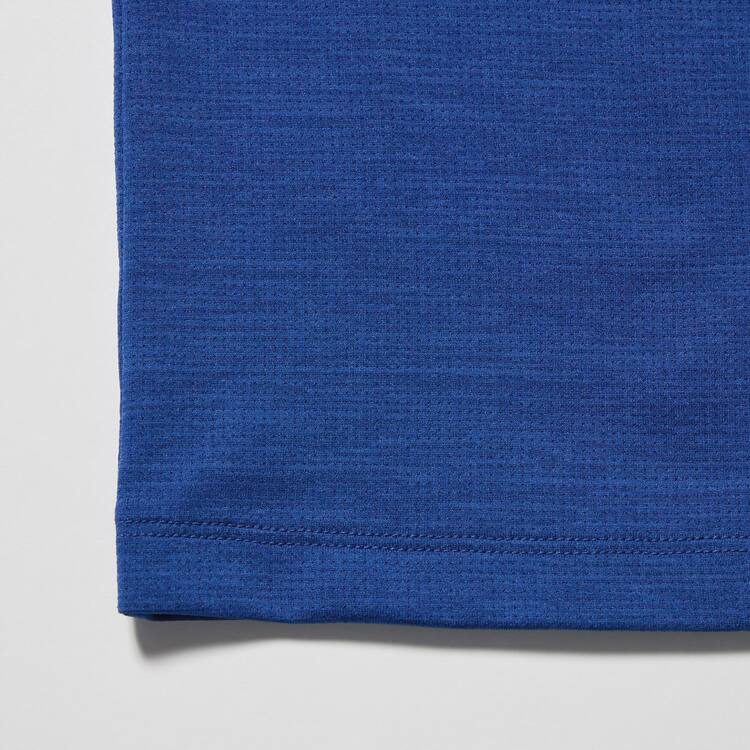 Uniqlo Ultra Stretch Dry-ex Crew Neck Kratke Sleeved Tricko Detske Modre | NLYZQE-243