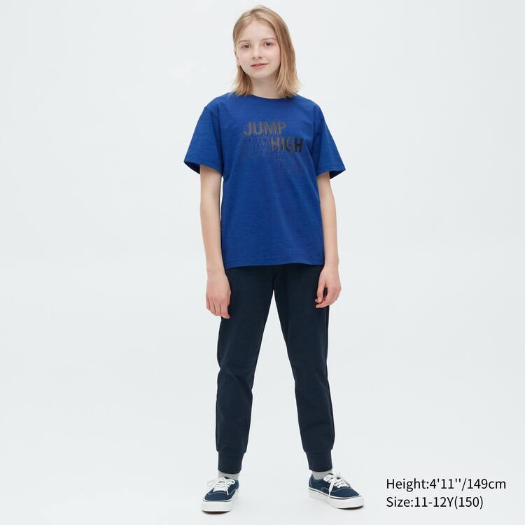 Uniqlo Ultra Stretch Dry-ex Crew Neck Kratke Sleeved Tricko Detske Modre | NLYZQE-243