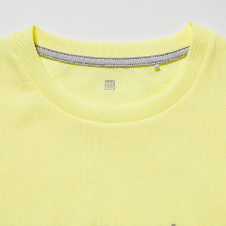 Uniqlo Ultra Stretch Dry-ex Crew Neck Kratke Sleeved Tricko Detske Žlté | PUXZST-752