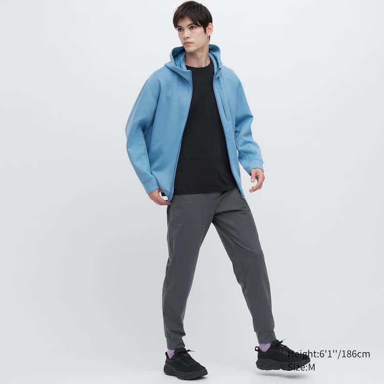 Uniqlo Ultra Stretch Dry-ex (Long) Jogger Nohavice Panske Tmavo Siva | ORGJCV-157