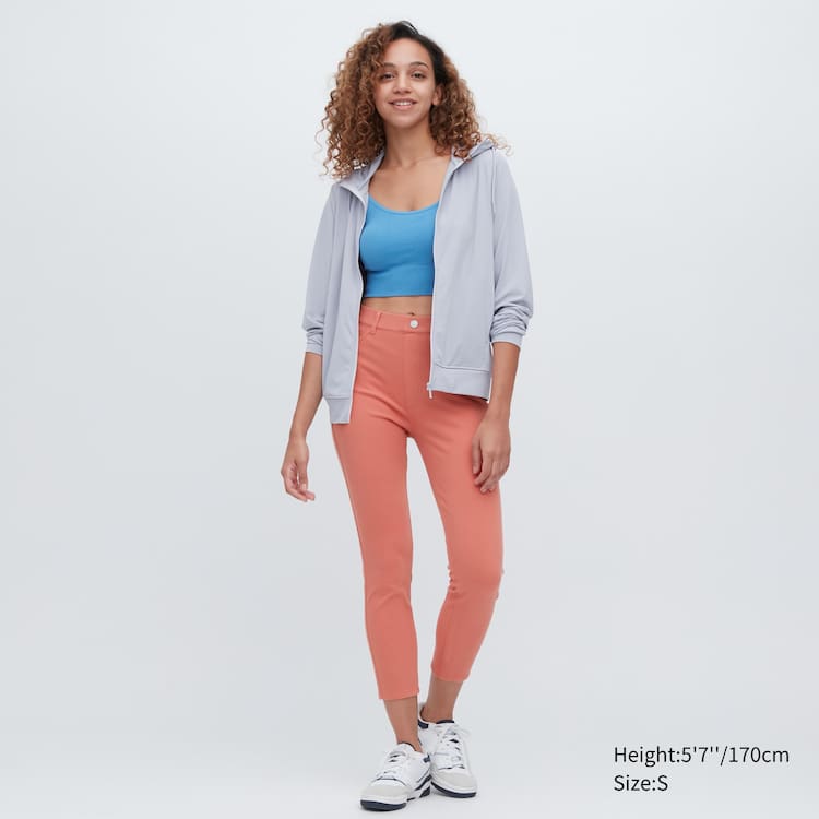 Uniqlo Ultra Stretch High Rise Cropped Leginy Damske Ruzove | CMOPAB-973