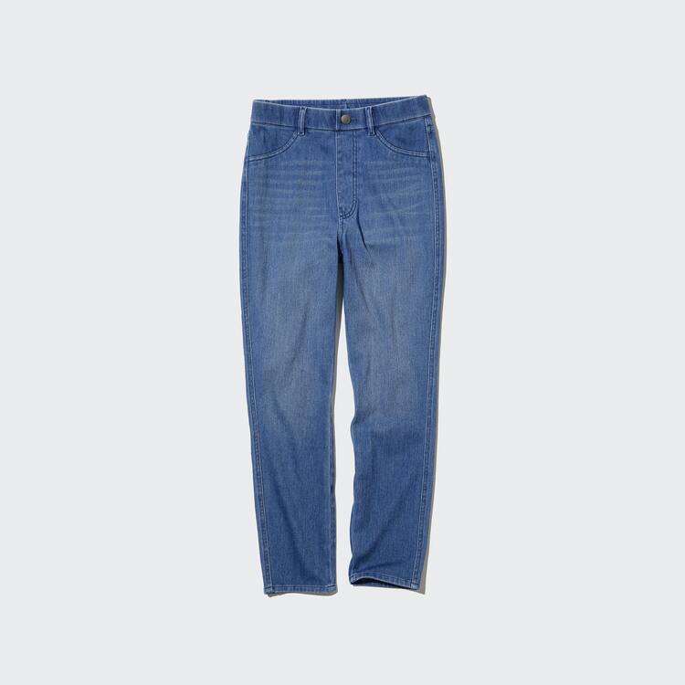 Uniqlo Ultra Stretch High Rise Cropped Leginy Damske Modre | RTWUHY-487