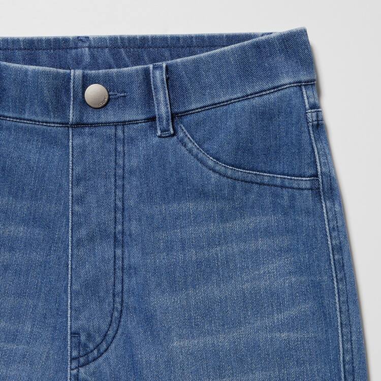 Uniqlo Ultra Stretch High Rise Cropped Leginy Damske Modre | RTWUHY-487