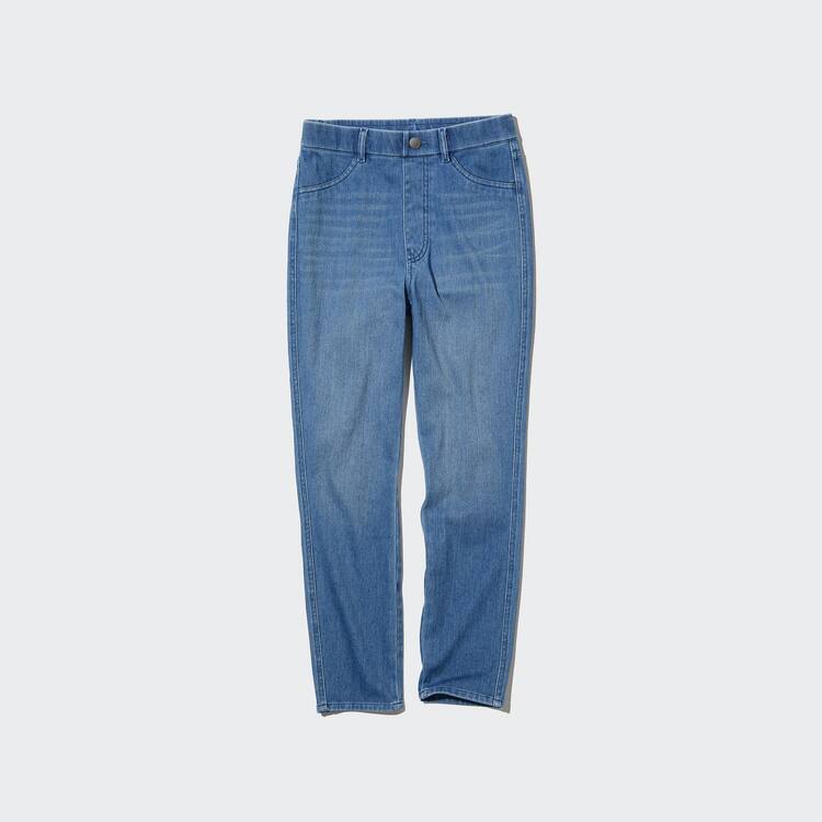 Uniqlo Ultra Stretch High Rise Cropped Leginy Damske Modre | RTWUHY-487