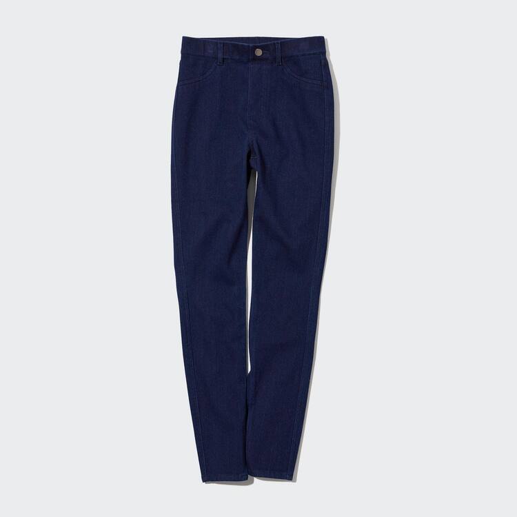 Uniqlo Ultra Stretch High Rise Denim Leginy Damske Modre | NHOAFX-341
