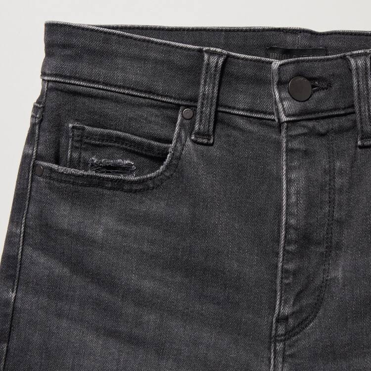Uniqlo Ultra Stretch High Rise Vychudnutý Fit Distressed Džínsy Damske Siva | DLVUCK-457