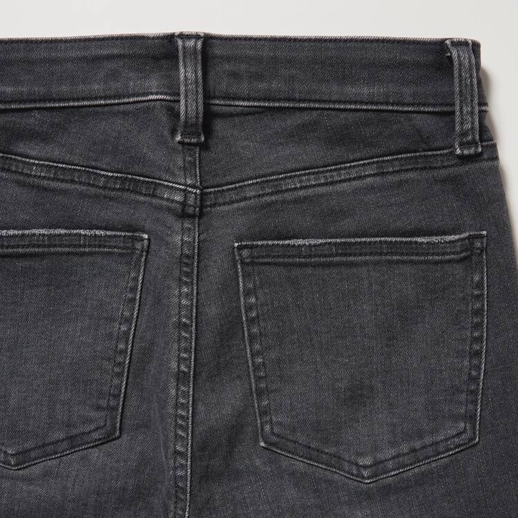 Uniqlo Ultra Stretch High Rise Vychudnutý Fit Distressed Džínsy Damske Siva | DLVUCK-457