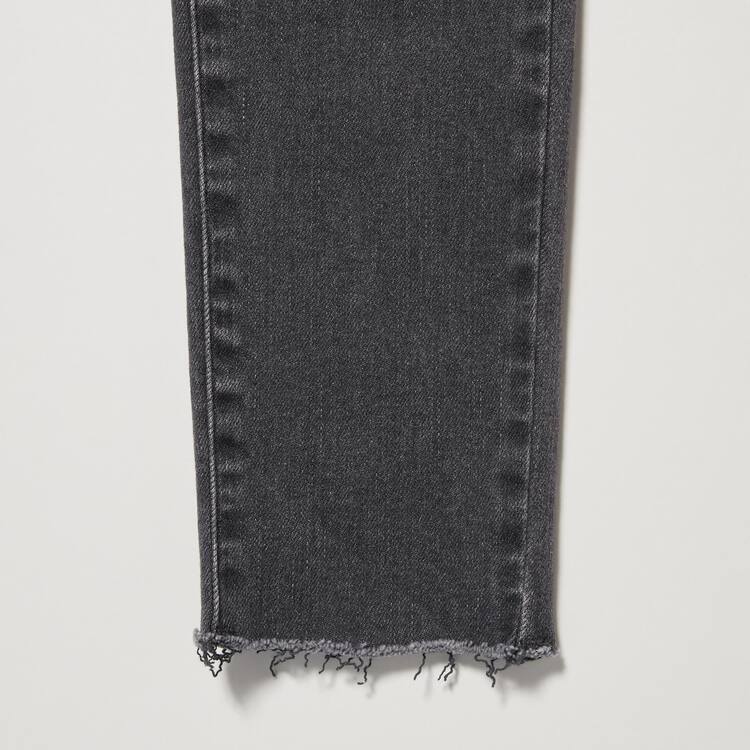 Uniqlo Ultra Stretch High Rise Vychudnutý Fit Distressed Džínsy Damske Siva | DLVUCK-457