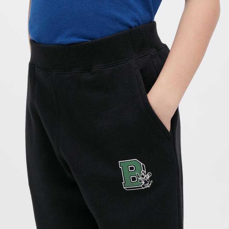 Uniqlo Ultra Stretch Printed Jogger Nohavice Detske Čierne | ETAUOL-235