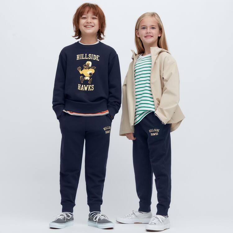 Uniqlo Ultra Stretch Printed Jogger Nohavice Detske Námornícka Modrá | YBXKZV-047