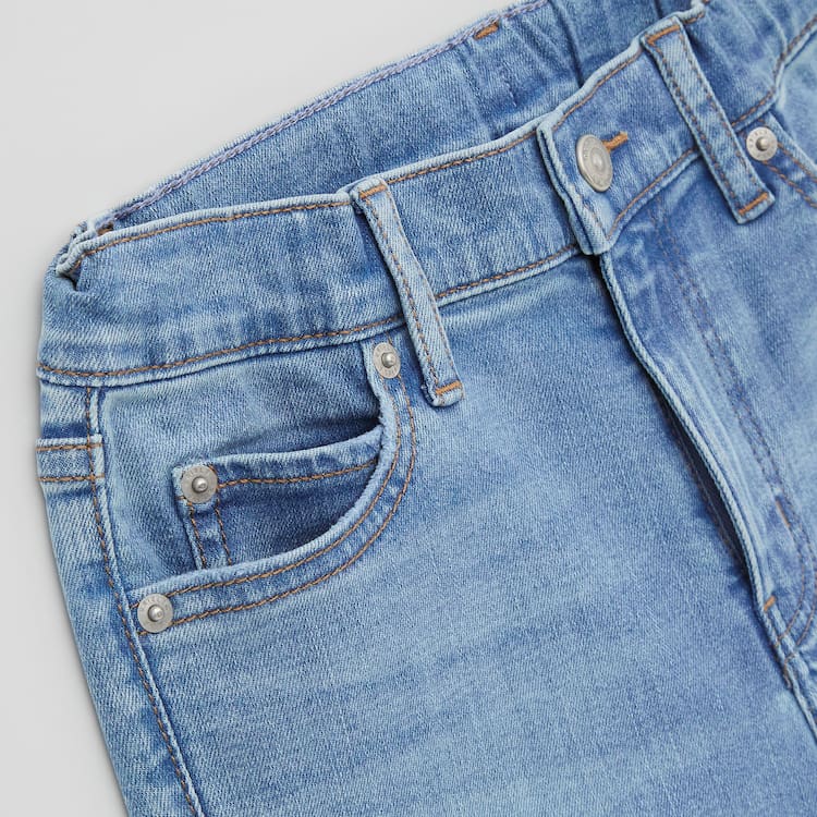 Uniqlo Ultra Stretch Slim Fit Distressed (2021 Season) Nohavice Detske Modre | AUVDSL-187
