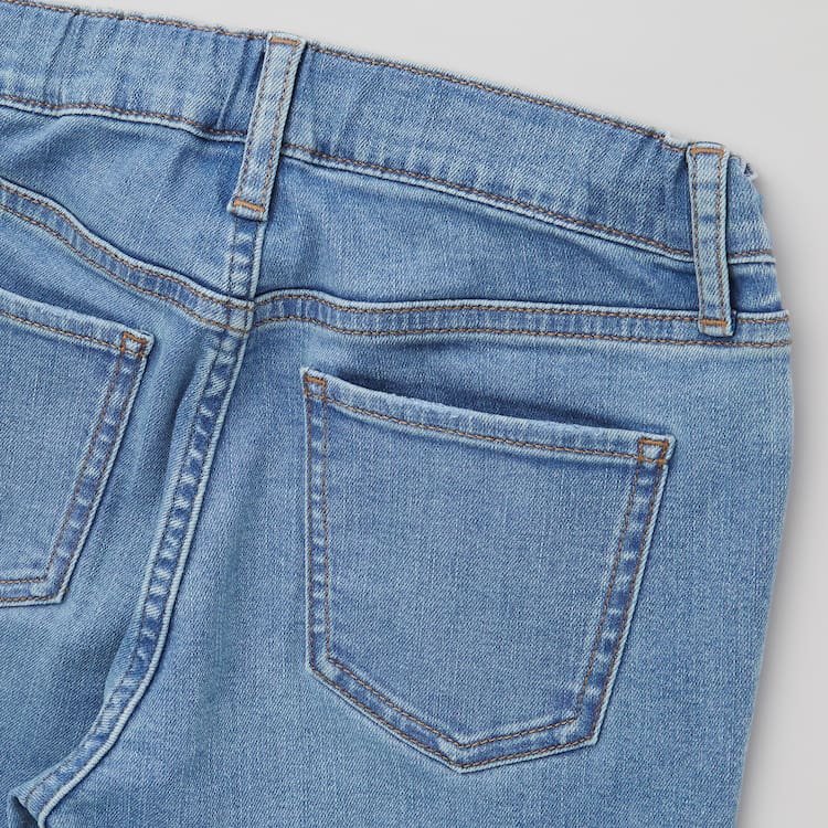 Uniqlo Ultra Stretch Slim Fit Distressed (2021 Season) Nohavice Detske Modre | AUVDSL-187