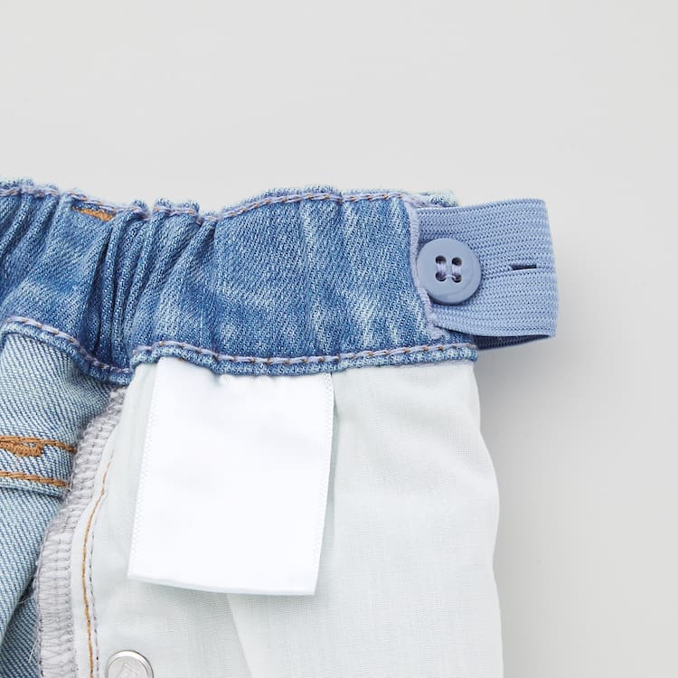 Uniqlo Ultra Stretch Slim Fit Distressed (2021 Season) Nohavice Detske Modre | AUVDSL-187