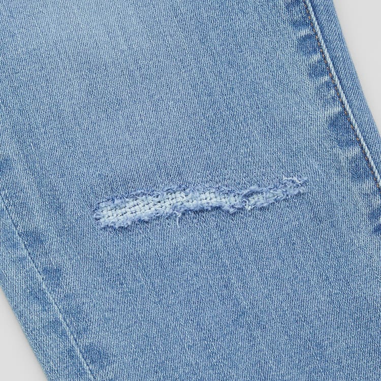 Uniqlo Ultra Stretch Slim Fit Distressed (2021 Season) Nohavice Detske Modre | AUVDSL-187