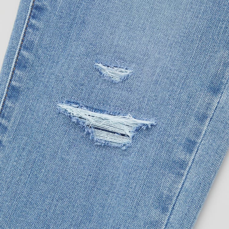 Uniqlo Ultra Stretch Slim Fit Distressed (2021 Season) Nohavice Detske Modre | AUVDSL-187