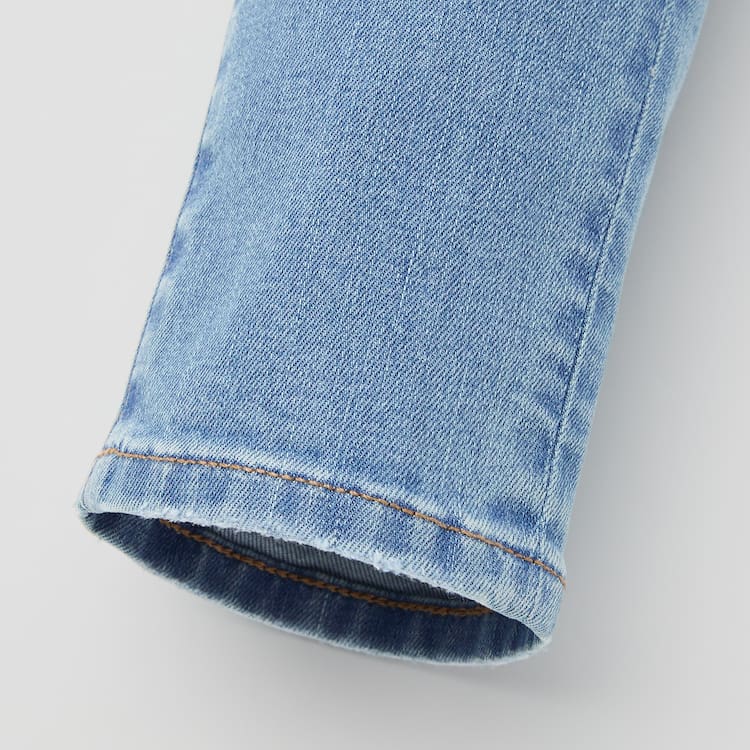 Uniqlo Ultra Stretch Slim Fit Distressed (2021 Season) Nohavice Detske Modre | AUVDSL-187
