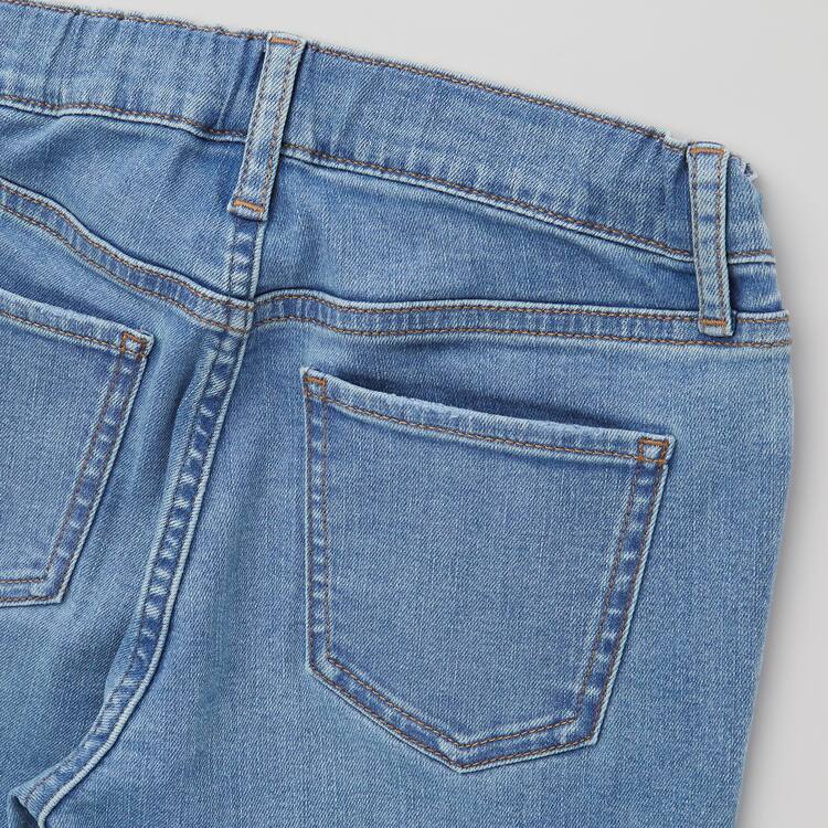 Uniqlo Ultra Stretch Slim Fit Distressed (2021 Season) Džínsy Detske Modre | OMYKZV-721