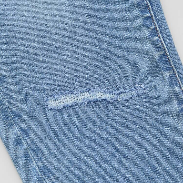 Uniqlo Ultra Stretch Slim Fit Distressed (2021 Season) Džínsy Detske Modre | OMYKZV-721