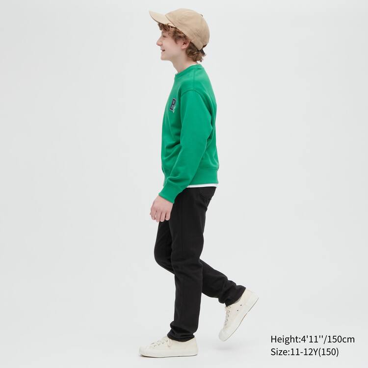 Uniqlo Ultra Stretch Slim Fit Džínsy Detske Čierne | LAUPXM-102
